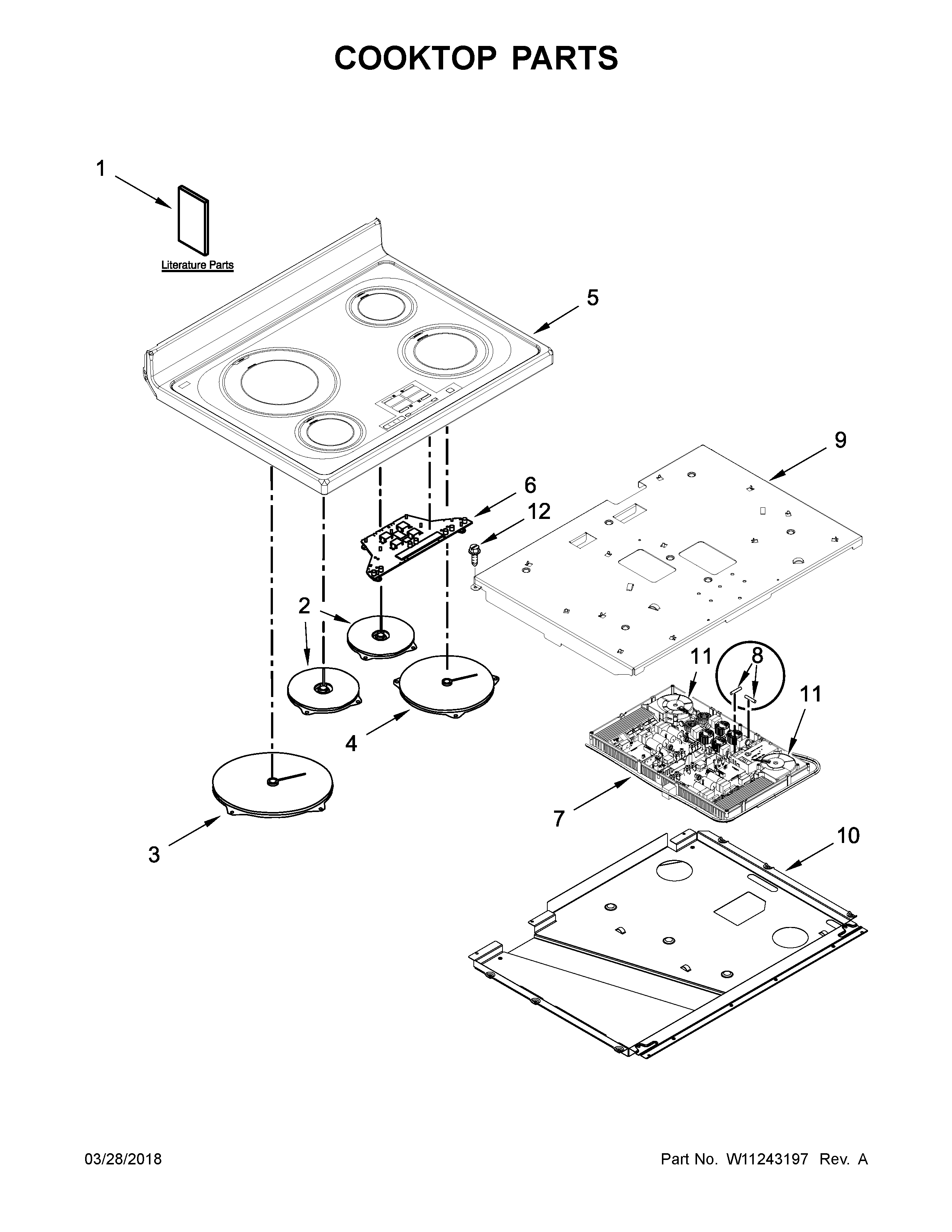 Cooktop parts