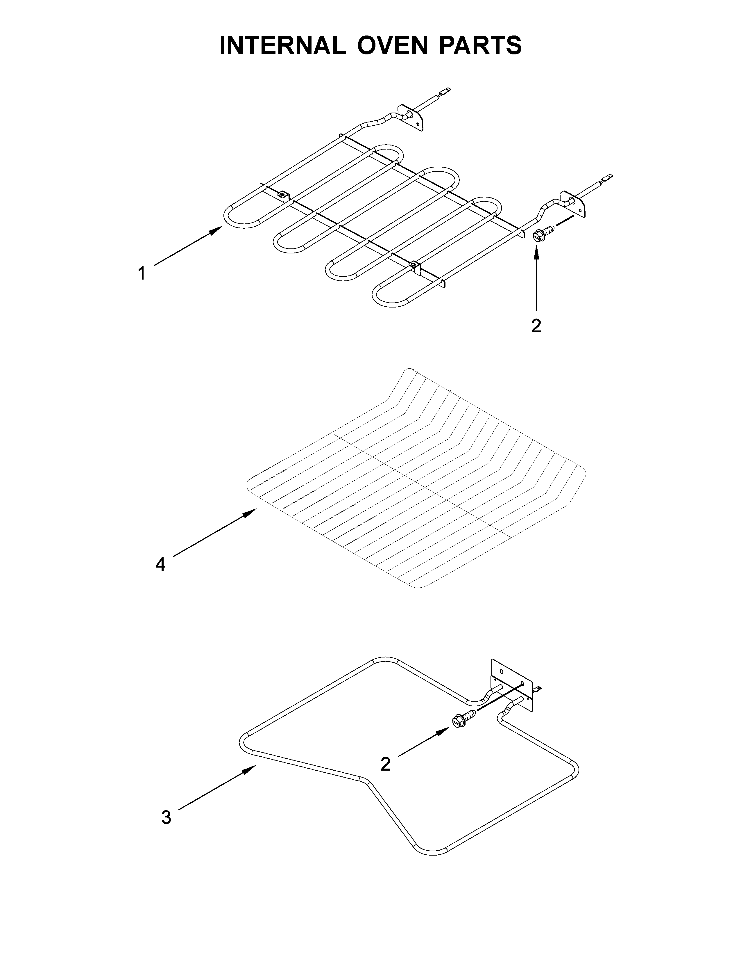 Internal oven parts