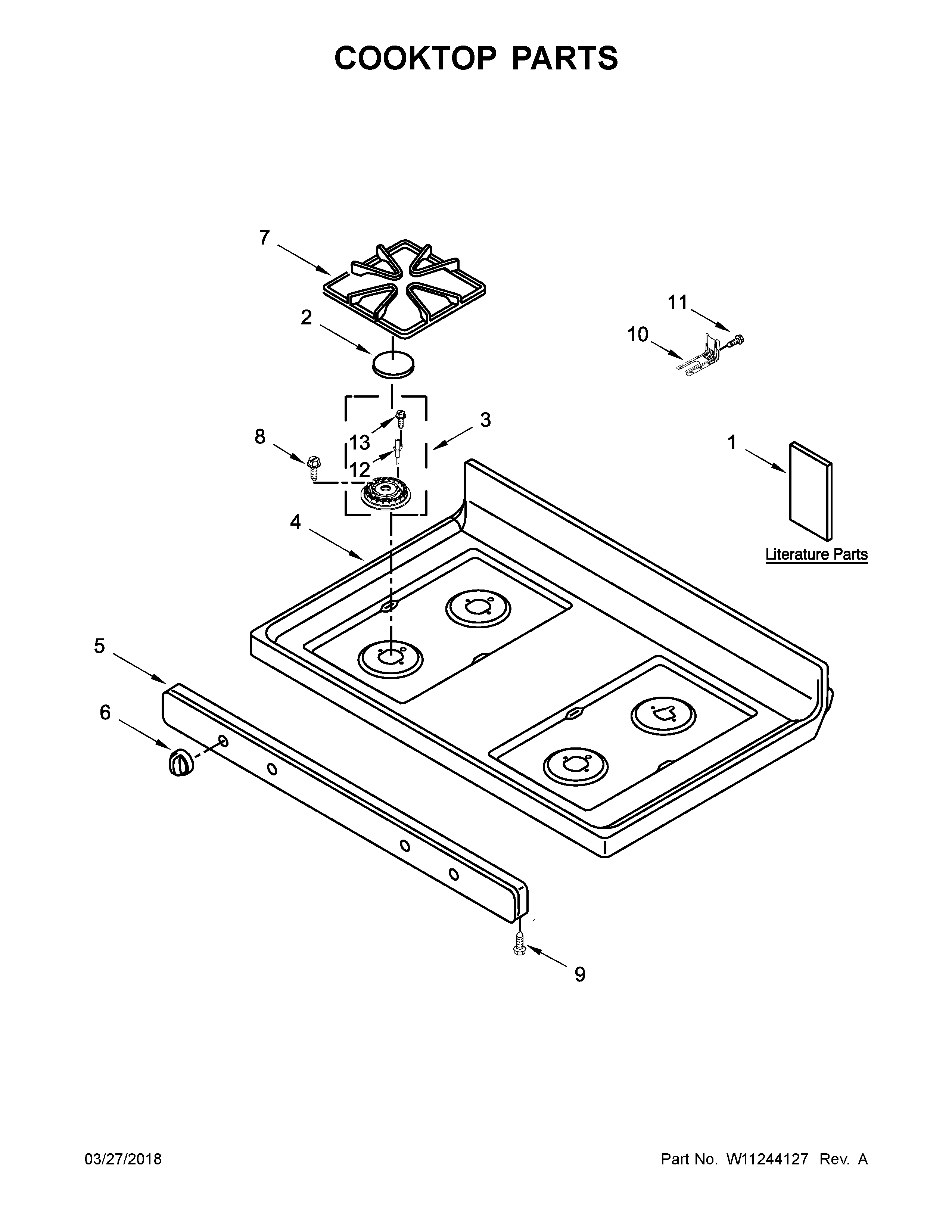 COOKTOP PARTS