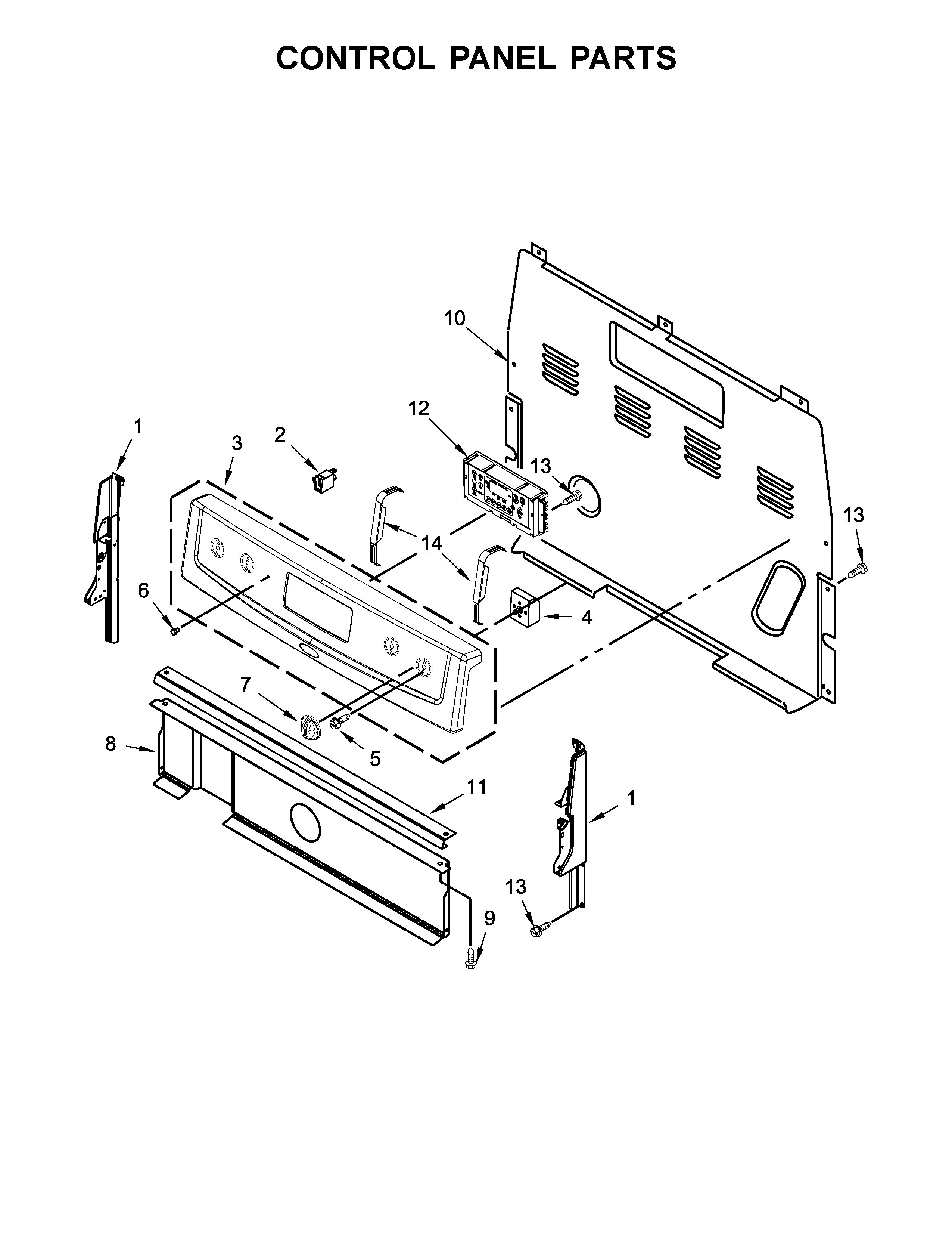 Control panel parts