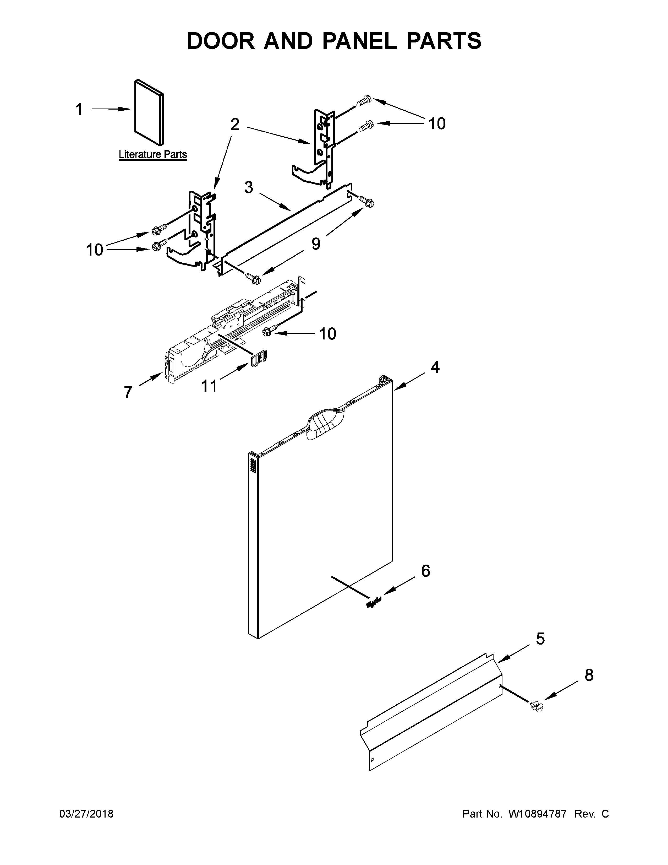 Door and panel parts