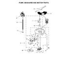 Whirlpool WDF770SAFZ0 pump, washarm and motor parts diagram