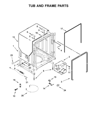 Tub and frame parts