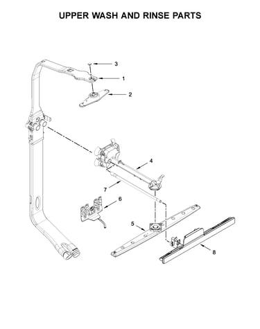 Upper wash and rinse parts