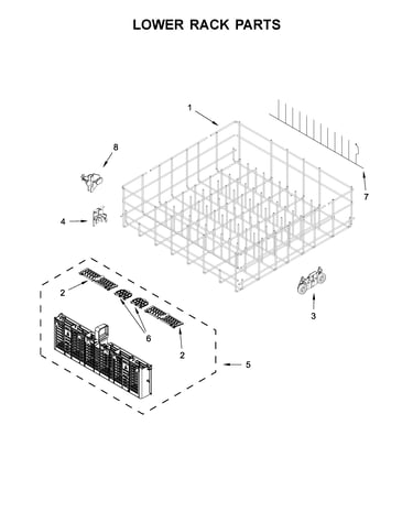 Lower rack parts