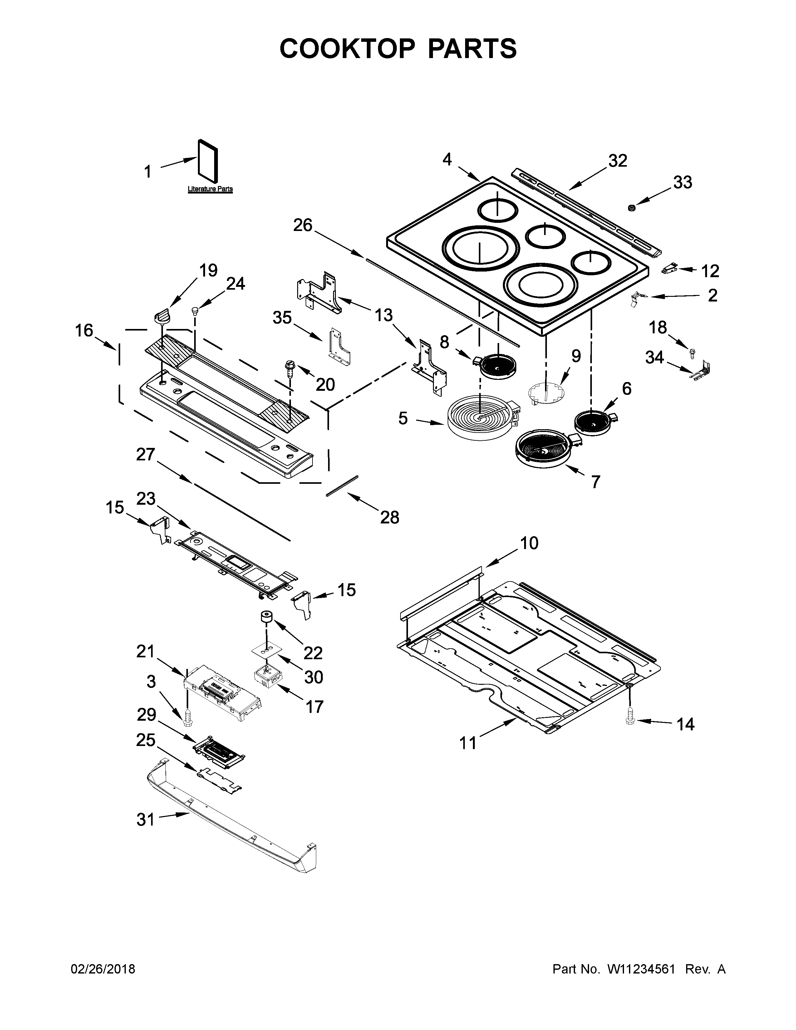 Cooktop parts