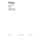 Whirlpool YWED92HEFU2 cover sheet diagram