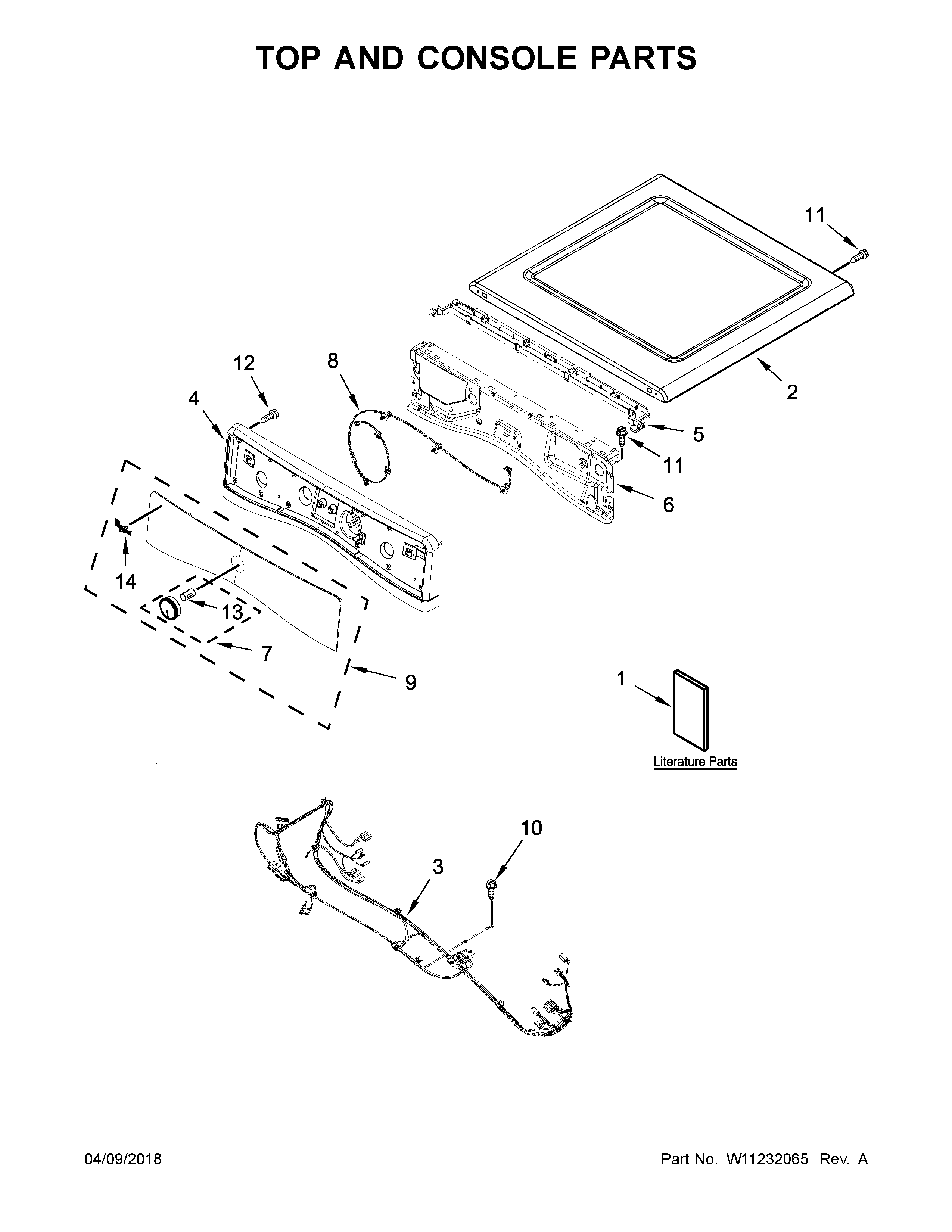 TOP AND CONSOLE PARTS