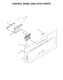 Control panel and latch parts