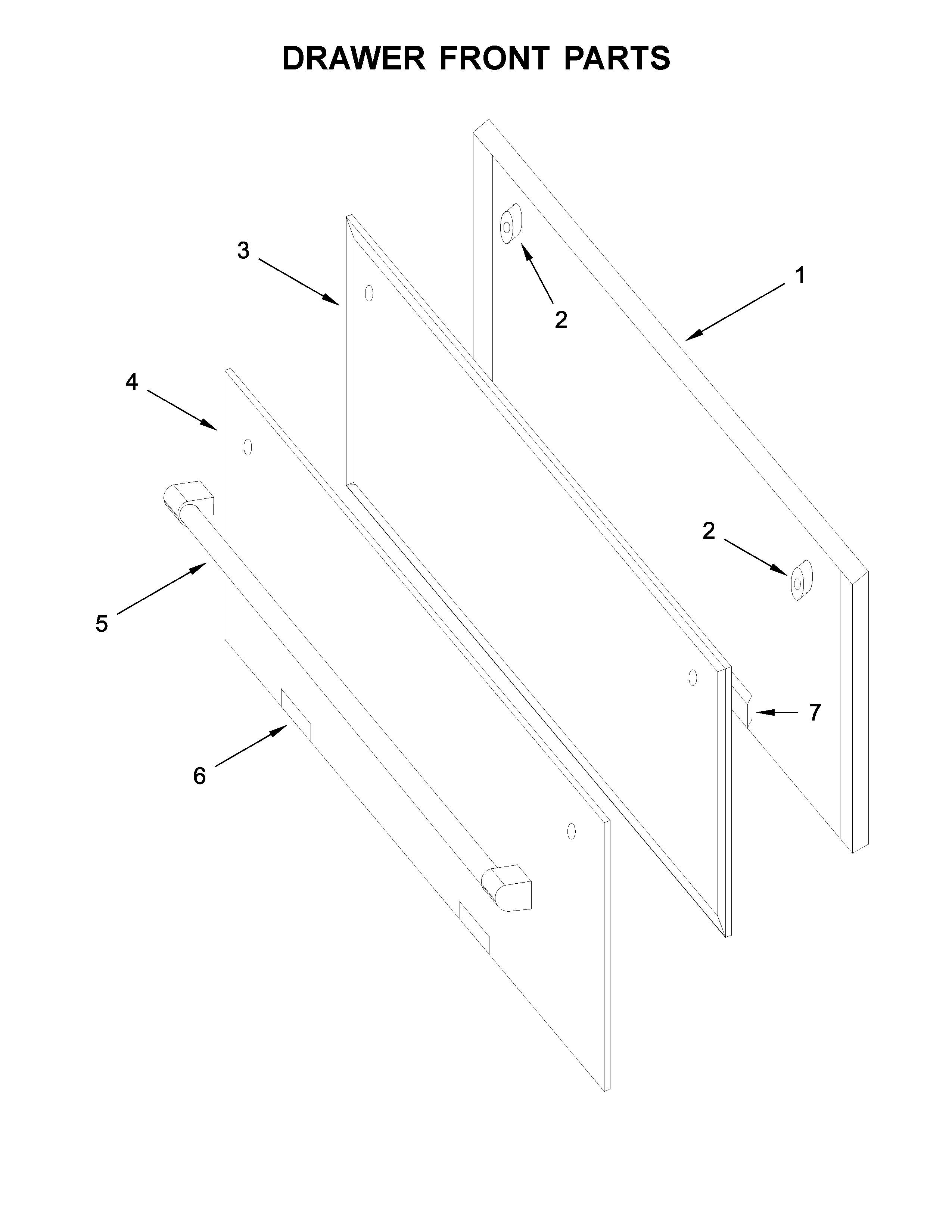 Drawer front parts