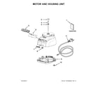 KitchenAid 5KFP1333SOB0 motor and housing unit diagram
