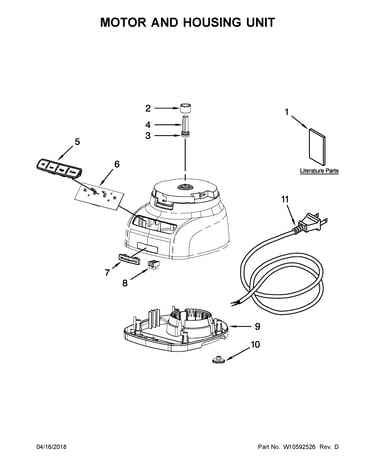 Motor and housing unit