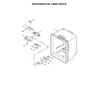 Whirlpool WRF535SMBW00 refrigerator liner parts diagram