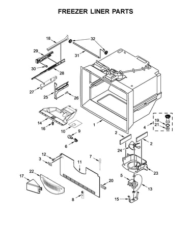 Freezer liner parts