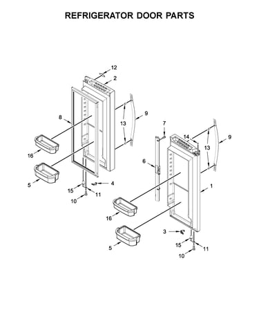 Refrigerator door parts