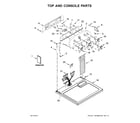 Whirlpool WGD49STBW0 top and console parts diagram
