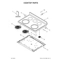 Whirlpool WFE505W0HZ0 cooktop parts diagram