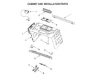 KitchenAid KMHC319EWH4 cabinet and installation parts diagram