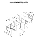 Lower oven door parts