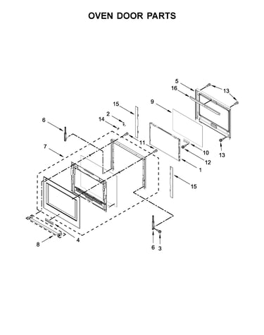 Oven door parts