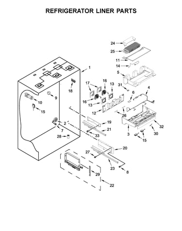 Refrigerator liner parts
