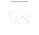 Jenn-Air JF36NXFXDE00 top grille and unit cover parts diagram
