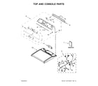 Maytag 7MMGDB835EW2 top and console parts diagram