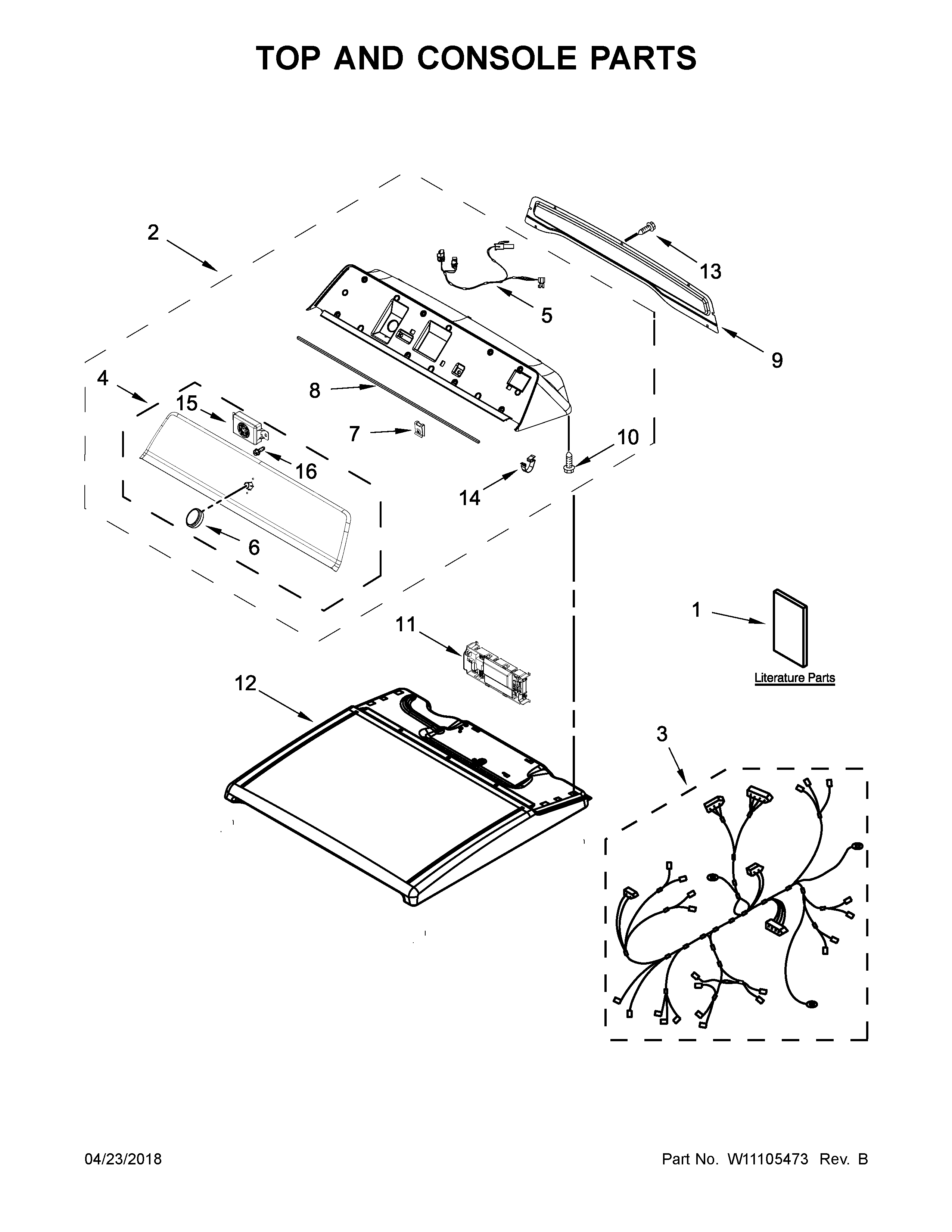 Top and console parts