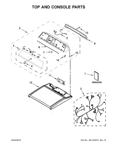 Top and console parts