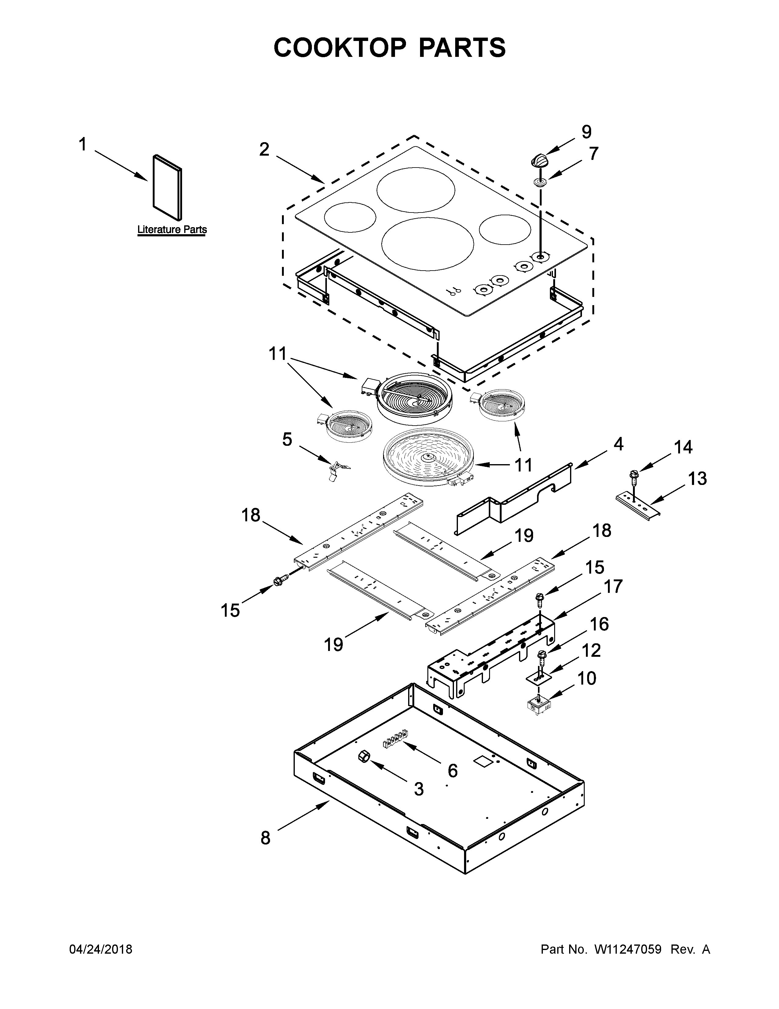 Cooktop parts