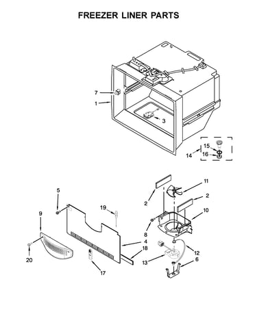 Freezer liner parts