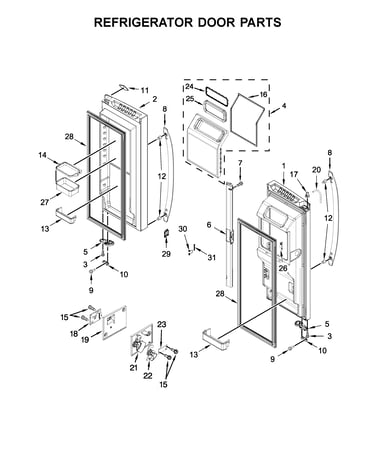 Refrigerator door parts