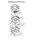 Refrigerator shelf parts