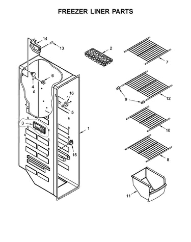 Freezer liner parts