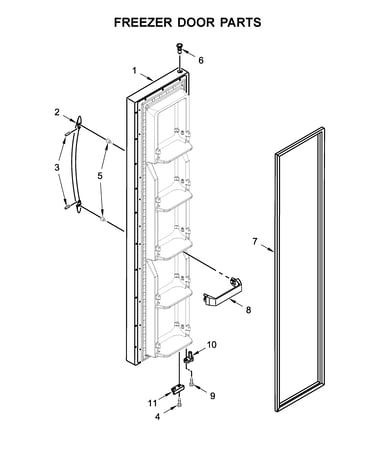 Freezer door parts