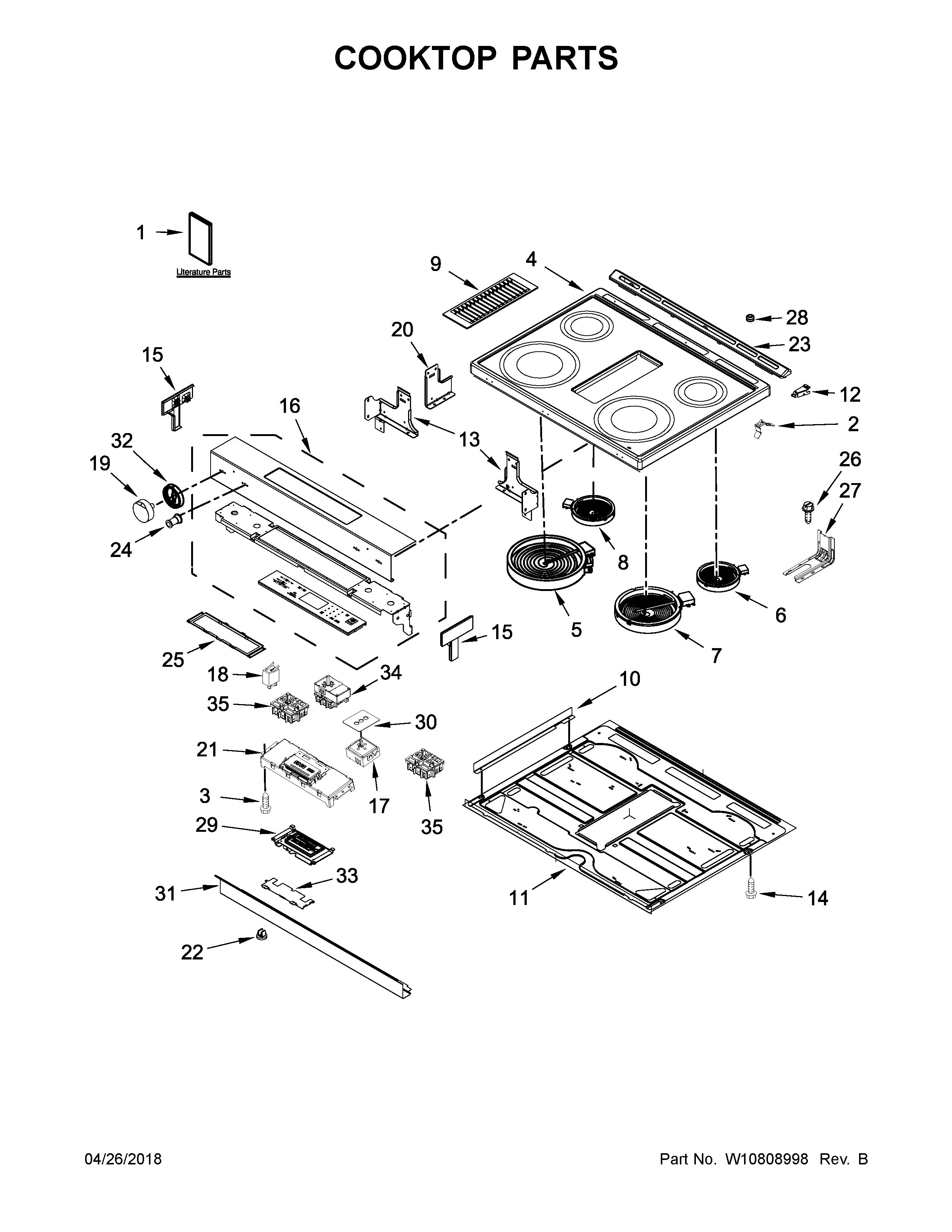 Cooktop parts