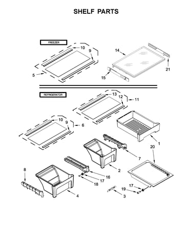 Shelf parts