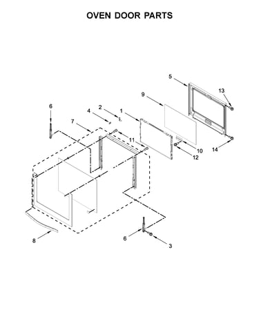 Oven door parts