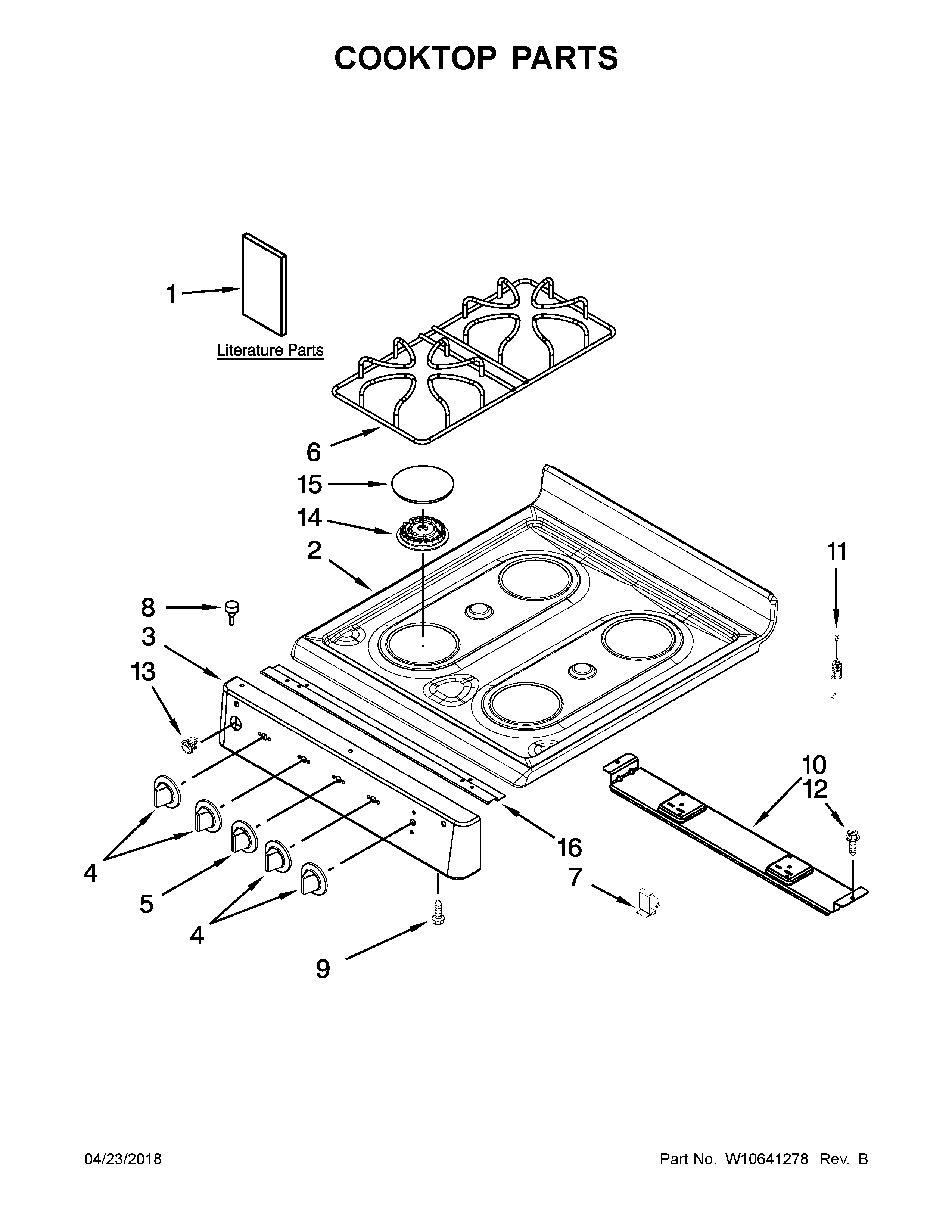 Cooktop parts