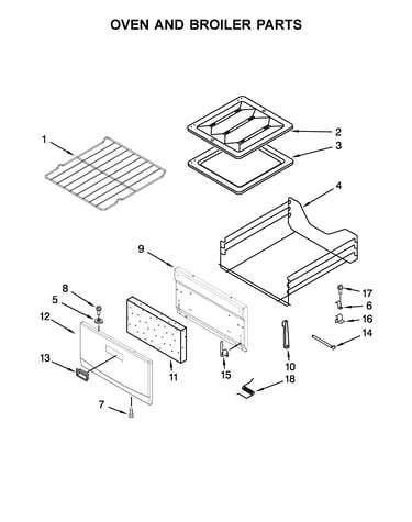 Oven and broiler parts