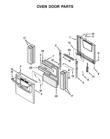 Oven door parts