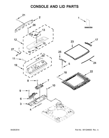 Console and lid parts
