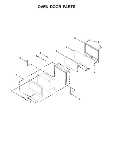 Oven door parts
