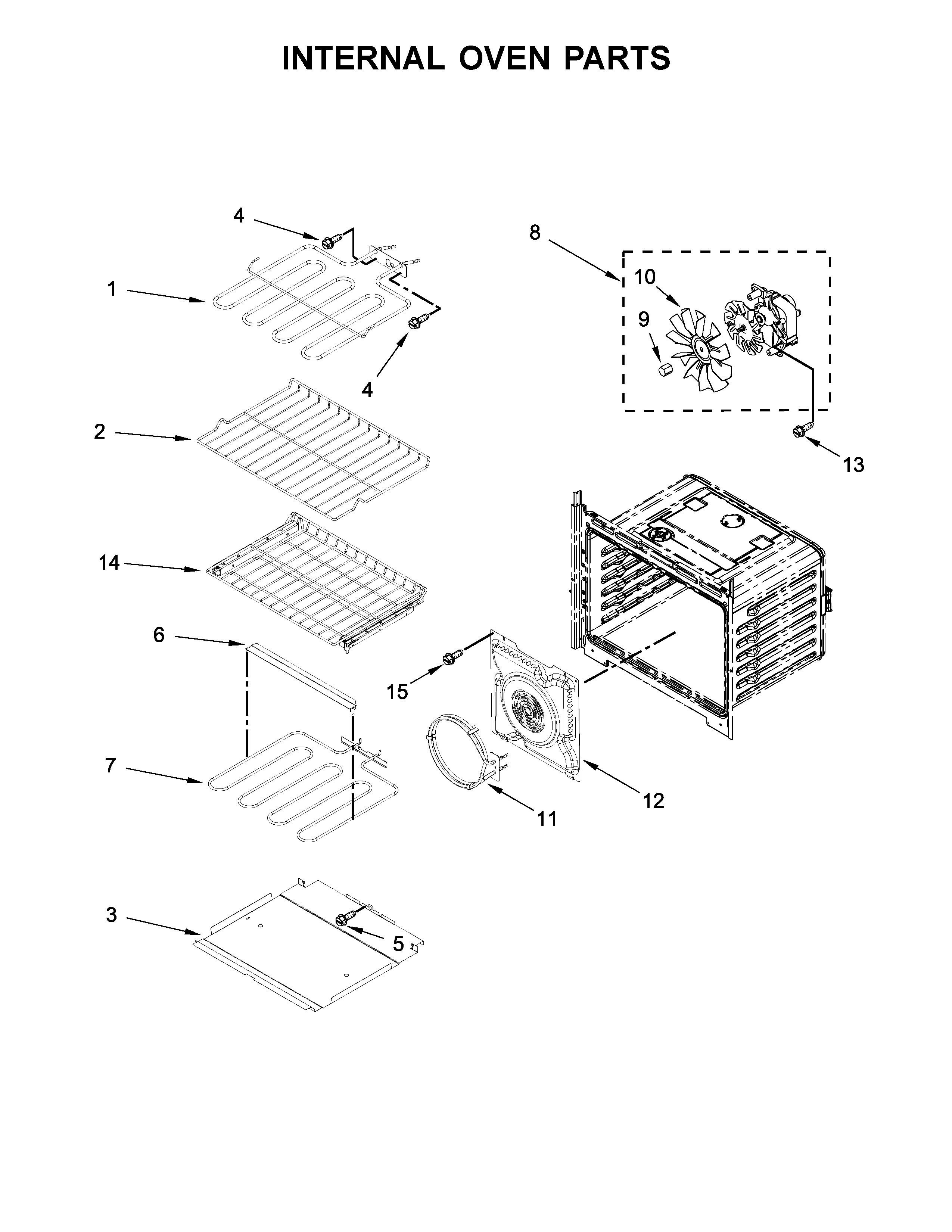 Internal oven parts