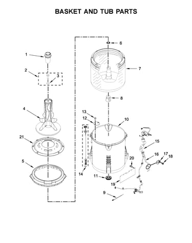 Basket and tub parts