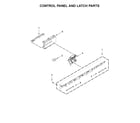 KitchenAid KDPE234GPS0 control panel and latch parts diagram