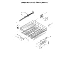 KitchenAid KDPE234GBS0 upper rack and track parts diagram