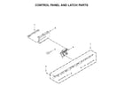 KitchenAid KDPE204GPS0 control panel and latch parts diagram