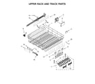 KitchenAid KDPE204GPS0 upper rack and track parts diagram
