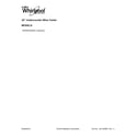 Whirlpool WUW35X24DS01 cover sheet diagram